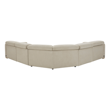 Beige sectional sofa on a white background